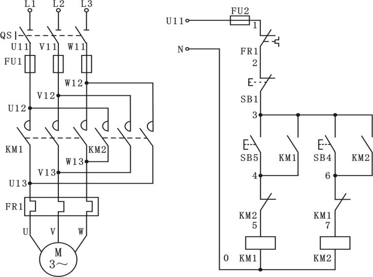 接觸器聯(lián)鎖的三相異步電動機正反轉(zhuǎn)<em>控制電路</em>